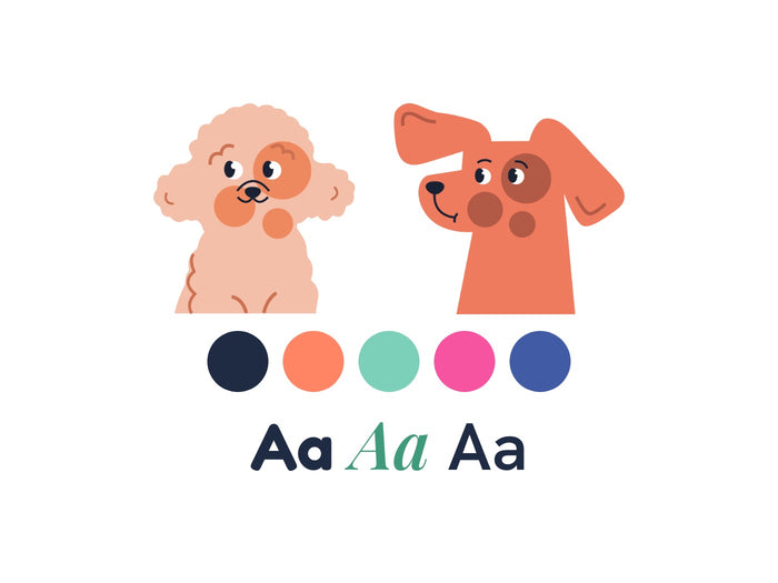 Vista previa: Ilustraciones, colores y tipografías